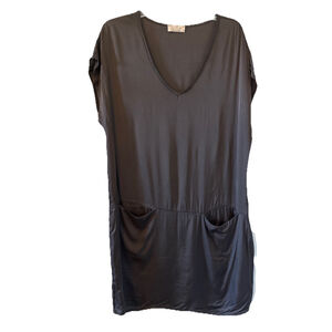 Sosia Made In Italy Women’s Brown Drop Waist Dress Rayon/viscose Blend Large